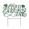 Glitzhome® 23.25" Metal Happy St. Patrick's Day Yard Stake